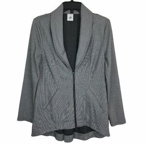 CAbi Womens Size‎ Small Gray Style 5300 Drop Off Jacket Hi Lo Front Back Zippers